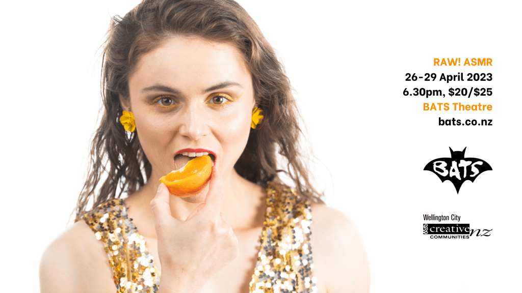 Letitia Lickkit seductively licks a slice of orange.